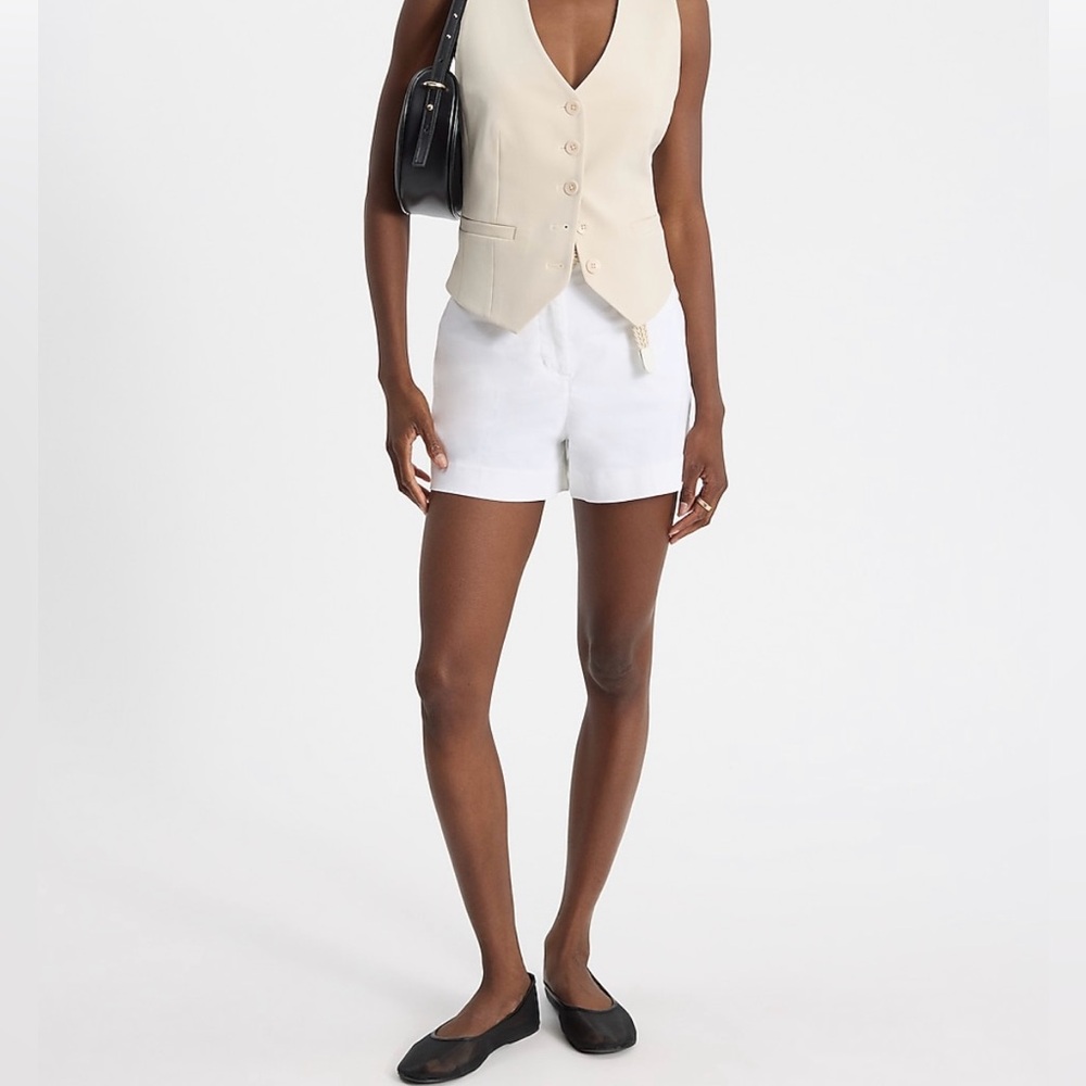 Express Editor High Waisted Belted Chino Shorts